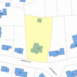 22 Kirkstall Rd, Newton, MA 02460 plot plan
