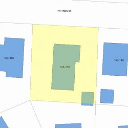 148 Warren St, Newton, MA 02459 plot plan