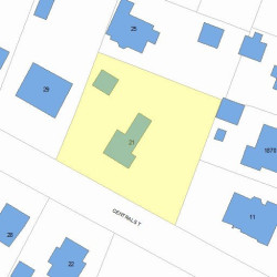 21 Central St, Newton, MA 02466 plot plan