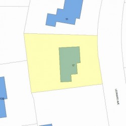 17 Leonard Ave, Newton, MA 02465 plot plan