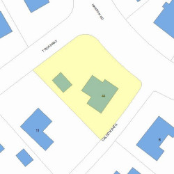 44 Hanson Rd, Newton, MA 02459 plot plan