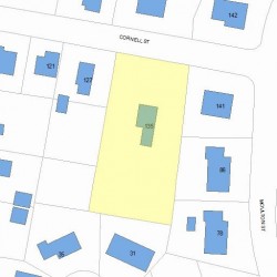 135 Cornell St, Newton, MA 02462 plot plan