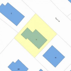 11 Rose Dr, Newton, MA 02465 plot plan