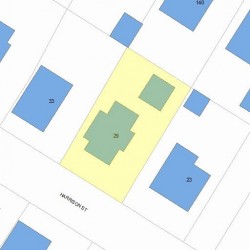 29 Harrison St, Newton, MA 02461 plot plan