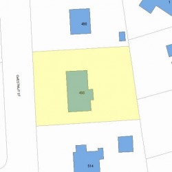 498 Chestnut St, Newton, MA 02468 plot plan