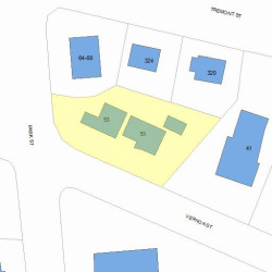 51 Vernon St, Newton, MA 02458 plot plan