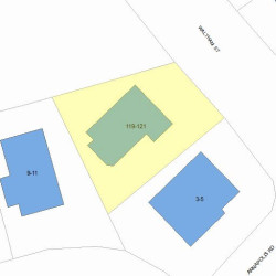 119 Waltham St, Newton, MA 02465 plot plan