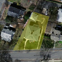 335 Wolcott St, Newton, MA 02466 aerial view